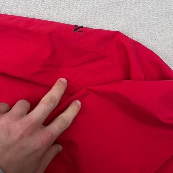 Vintage 90s Nautica Red Full Zip Up Windbreaker Jacket - Picture 7 of 7